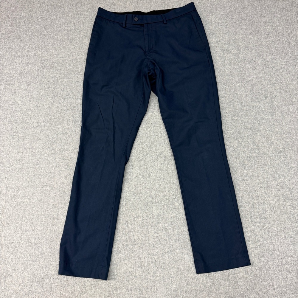 Apt. 9 Dress Pants 30x32 Navy Blue Premier Flex Extra Slim Fit Stretch Waist